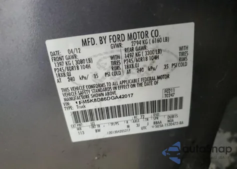 2013 Ford Explorer Xlt from USA, damaged, VIN 1FM5K8D86DGA42017